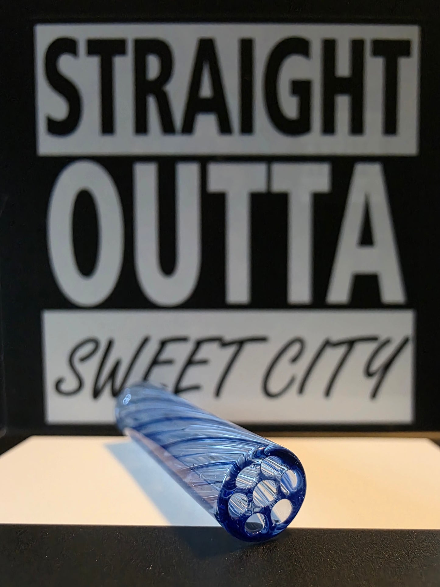 Glastip 8mm x 30mm 7 Loch Blau